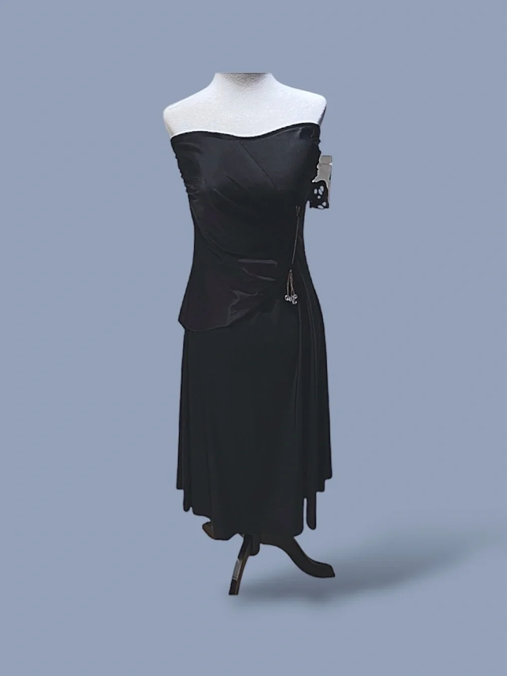 RARE NWOT Diva by Rachel Pappo Black Designer Resort Beach Dress Cover Up Sz 12 - Picture 3 of 13